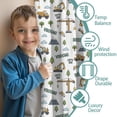 thumbnail image 3 of Blackout Kids Curtains,Excavator and Sound Text White Children's Insulated Curtains Set Of 2,Bedroom Essentials,Toddler Room Decor 52"x63", 3 of 5