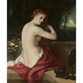 thumbnail image 2 of Felix Schurig 20x23 Black Ornate Framed Double Matted Museum Art Print Titled: Woman Combing Hair (1870), 2 of 5