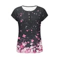 thumbnail image 5 of Aimik Women's Casual T-shirt Fashion Print Short Sleeve Round Neck Base Tee Summer Loose Comfort Top, 5 of 6