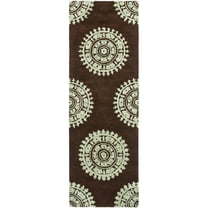 Safavieh  Handmade Soho Chrono Brown/ Teal New Zealand Wool Rug (2'6 x 6')