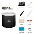 thumbnail image 5 of Hot and Ice Bath Tub for Athletes | Large Capacity 115 Gallons / 433 Liters | Portable Cold Ice Tub | Inflatable Ice Bath for Outdoor Cold Therapy Tub by Mediasonic (MS-100RP), 5 of 6