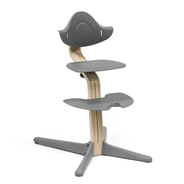 Silla Nomi de madera de roble blanco gris para niños y adolescentes