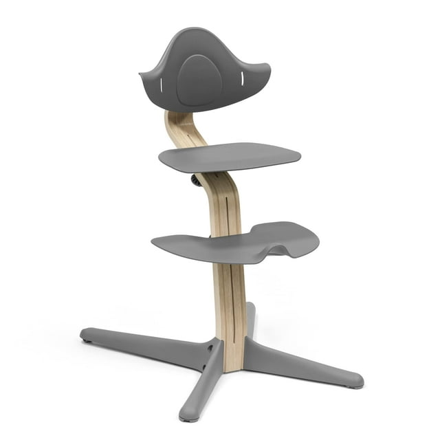 Silla Nomi de madera de roble blanco gris para niños y adolescentes