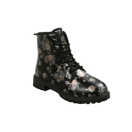 

Womens Ankle Boots Fashion Lace up Platform Non-Slip Military Boots Sport Casual Hiking Sneakers Combat Booties