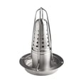 thumbnail image 4 of Chicken Roaster Stand Stainless Steel Beer Can Vertical Chicken Holder with Pan, 4 of 9