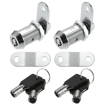 Unique Bargains 2 Set Cam Lock RV Storage Locks Keyed Alike 1-1/8" Cylinder Fits on 7/8" Max Door Thickness with 4 Keys