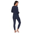 thumbnail image 3 of Avalanche Women's Modern Stars Waffle Knit Thermal Pajama Set, 3 of 4