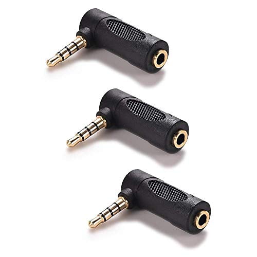 Audio Adapter, 3.5mm TRS to RightAngle 3.5mm TRS Headphone Adapter