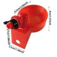 thumbnail image 3 of Tong Automatic Chicken Waterer Cups Farming Design Drinking Bowls For Poultry Goose Bunny Bird With Installing Drill, 3 of 6