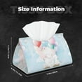 thumbnail image 6 of Lsque Cute Elephant Printed Long Tissue Box Cover Holder, Facial Paper Organizer Dispenser,Triangle with Bottom Belt, PVC Leather Decorative Organizer, 6 of 9