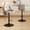 khaki, variant on Set of 2 Adjustable Swivel Bar Stools in Modern Design with Comfortable Upholstered Seat and Durable Metal Frame