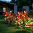 thumbnail image 2 of Solar Garden Lights,Solar Outdoor Lights with More Realistic 10 Rose WaterproofSolar Powered Flowers for Outside Patio Yard Pathway Decorations, 2 Pack, 2 of 9