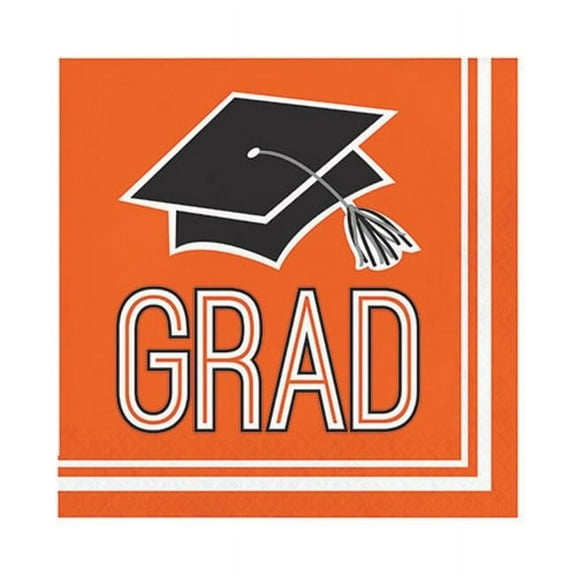 School Spirit Orange Napkins, 36pk