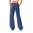 thumbnail image 3 of JULMCOMO Wide Leg Jeans for Women High Waisted Full Length Baggy Jeans Straight Leg Loose Fit Vintage Denim Palazzo Pants with Pockets Dark Blue XL, 3 of 3