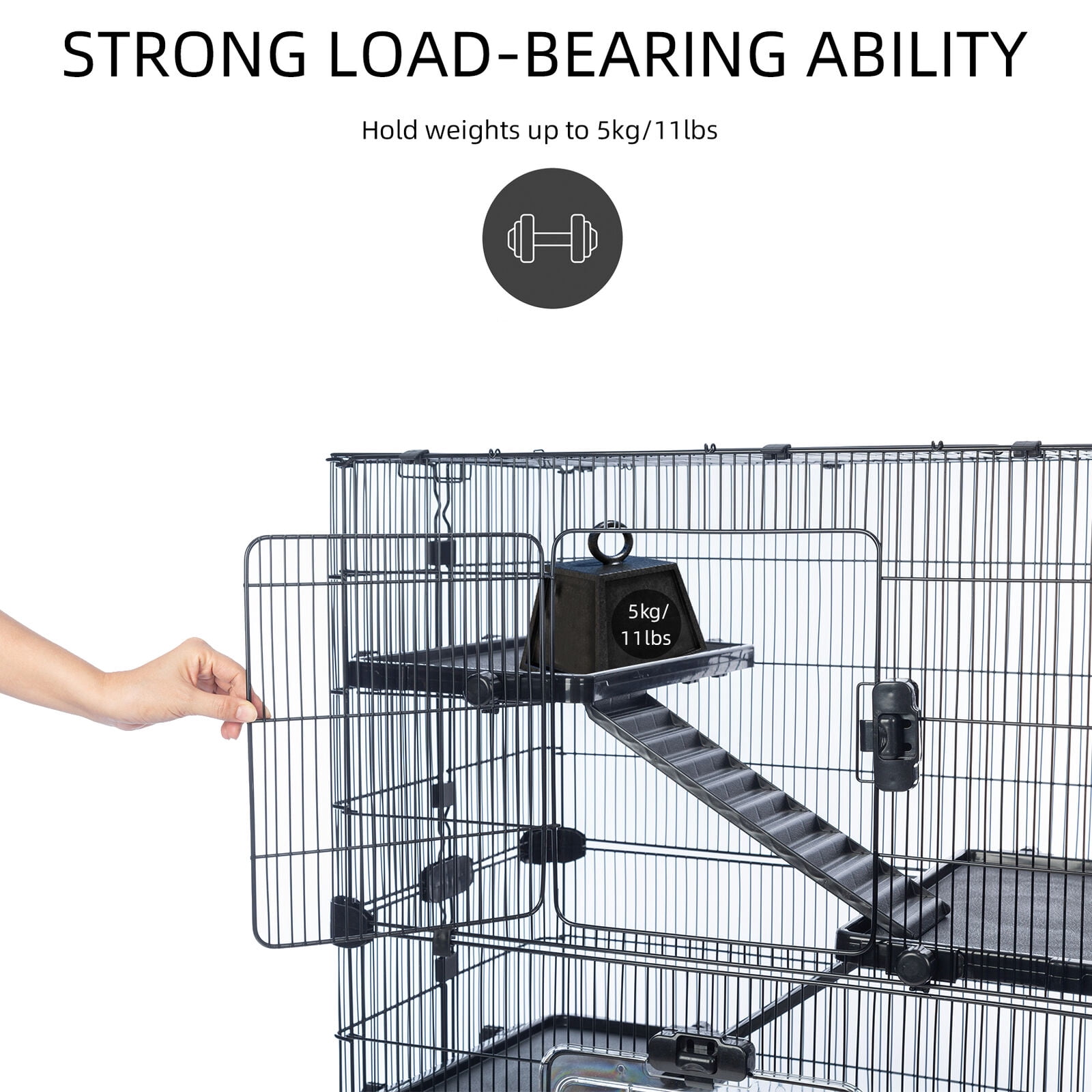 TOPCHANCES Large Ferret Cage Chinchilla Rabbit Hamster Guinea Pig House Small Pets Home