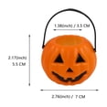 thumbnail image 3 of 2026 2.7in Mini Plastic Pumpkin Bucket – BPA Free with Handle, Halloween Party Favor Supply, Orange Design, 3 of 5