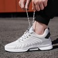 thumbnail image 2 of Men's Elevator Sneakers 2.36 Inch Invisible Height Increasing Lace up Fashion Sneakers, 2 of 13