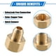 thumbnail image 3 of Conector de manguera de tornillo de latón adaptador macho y hembra M18x1.5 a M14x1.5 de Unique Bargains, 3 of 7