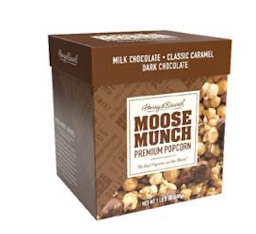 Harry & David Moose Munch Gourmet Popcorn 1lb 8 Oz Assortment Cube, Milk Chocolate, Dark