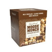 Harry & David Moose Munch Gourmet Popcorn 1lb 8 Oz Assortment Cube, Milk Chocolate, Dark Chocolate, and Caramel