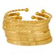 thumbnail image 1 of Xiao Hua Pulseras delicadas para mujer, modernas pulseras en capas, regalos apilables para mujer (7 piezas, doradas), 1 of 4