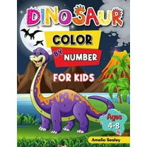 Dinosaur Color by Number Activity Book for Kids: Animal Color by Number Book for Kids Ages 4-8, (Paperback)