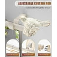 thumbnail image 2 of NestE White Curtain Rod 36 to 72 Inches Curtain Rods for Windows Adjustable Drapery Rod with Bird Finials Heavy Duty Curtain Rod White for Kitchen Window Living Room, 2 of 10