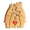 thumbnail image 2 of Rompecabezas de arte familiar de madera con osos, esculturas de rompecabezas de osos de madera, osos de madera familiares 5 osos, 2 of 9