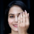 thumbnail image 4 of Certified Lab Diamond Engagement Ring - 3 Stone - Double Band Ring - EF-VS Quality - Rosec Jewels, 14K Yellow Gold, US 12.00, 4 of 9