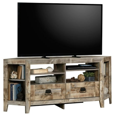 Sauder Granite Trace Contemporary Wood 60" Corner TV Stand in Rustic Cedar