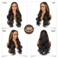 thumbnail image 4 of Peluca con encaje en la parte delantera NEYQ, cabello humano degradado, 13 x 6, 180% de densidad, 82 cm, 4 of 8