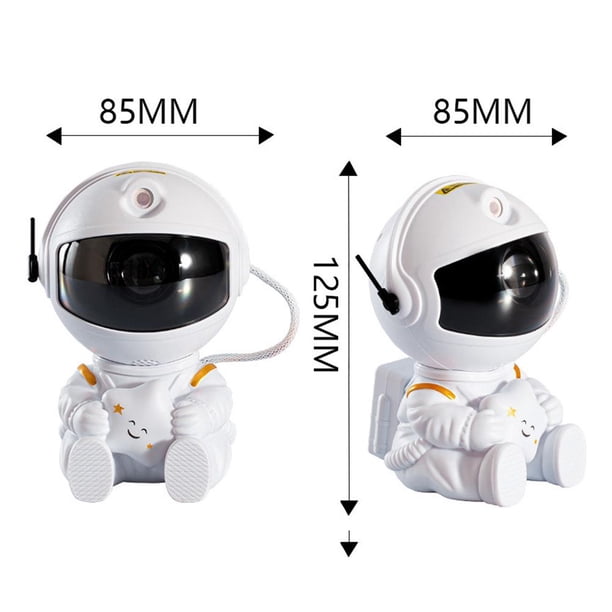 Lámpara Proyector de astronauta Luz nocturna Cielo estrellado Decoración del hogar (Estrella blanca del abrazo) Likrtyny Para estrenar
