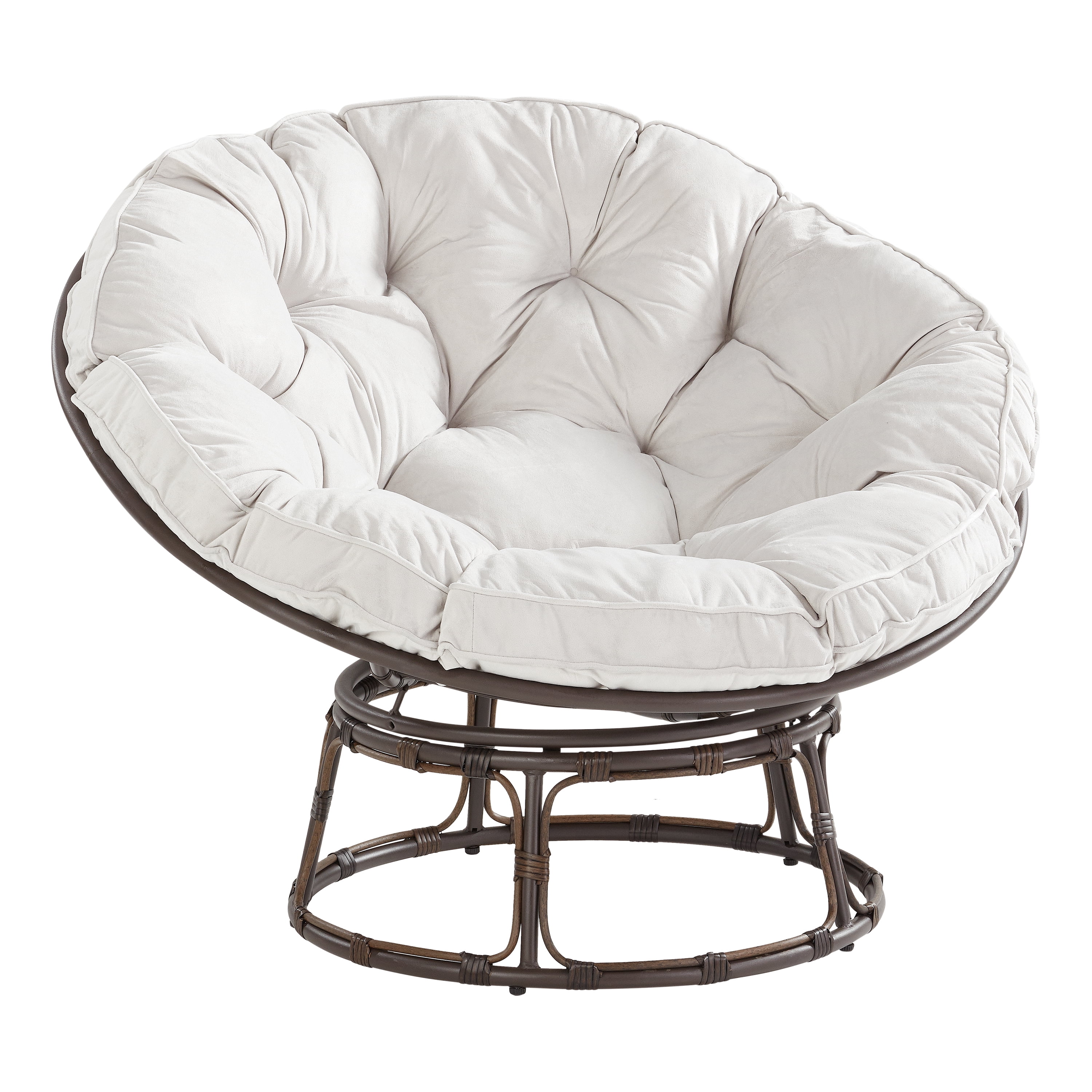 better homes  gardens papasan chair with fabric cushion pumice gray