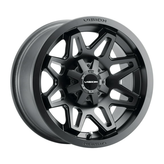 12x8 Vision 416 Se7en Matte Black UTV Wheel 4x137 (-10.2mm)