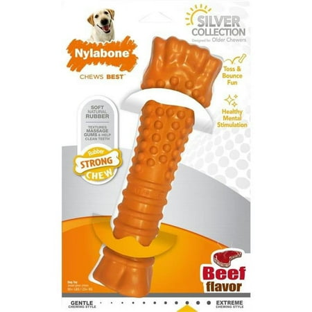 UPC: 0018214851684 | Nylabone Strong Chew Rubber Senior Dog Chew Toy Souper Beef Flavor 1ea/XL/Souper 1 ct – PDS-018214851684