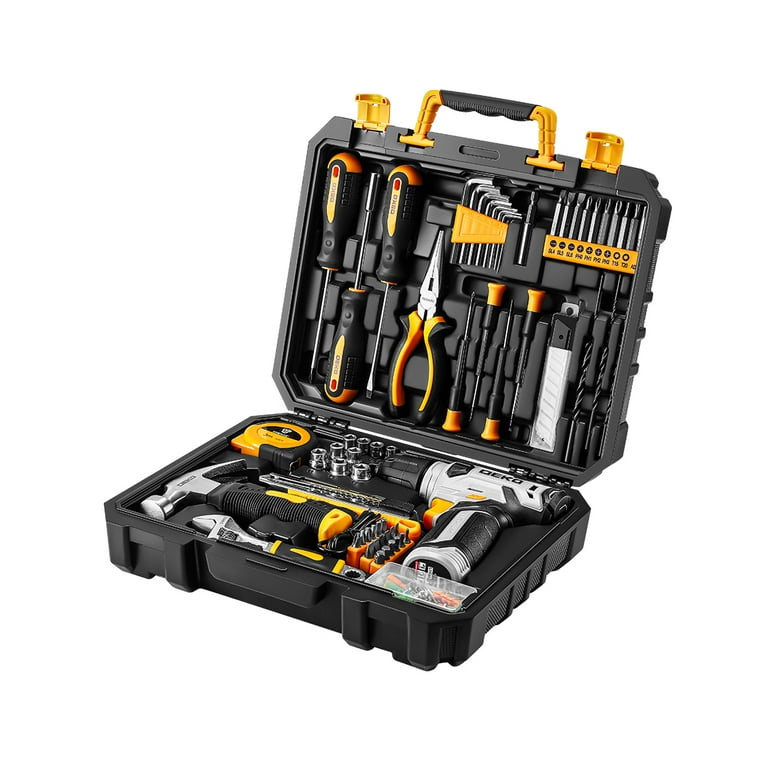 DEKO 126Pcs Power Tool Kits with 8V Cordless Drill Professional House Repair Driver Set Walmart