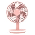 thumbnail image 1 of Ventilador de escritorio portátil con luz LED y 3 velocidades, ideal para oficina, dormitorio o sala. Diseño silencioso y ajustable, perfecto para bebés y adultos. ¡Energía USB y batería recargable!, 1 of 6