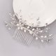 thumbnail image 5 of Handmade hair accessories with pearl flower comb - silver, 5 of 5