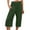 A01-Green, variant on yoeyez Summer Capris for Women 2025,Women's Cotton Linen Wide Leg Capris Elastic High Waist Pant Loose Comfy Lounge Capris Pants Flash Sale Brown,2XL