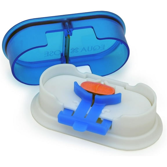 Equadose V2 Pill Cutter, Double Stainless Steel Blades and a Centering Device, Cuts Small and Large Tablets