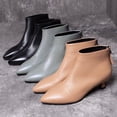 thumbnail image 2 of NECHOLOGY Botas Mujer Adulto Femenino Zapatos Botines mujer Zapatos de mujer Botas térmicas Punta estrecha Tacón Botas con cremallera Botas de mujer de moda (Blue, 6.5), 2 of 6