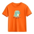 thumbnail image 7 of Piuwrlz Short Shirts Sleeve Kids Girls Graphic T-Shirts Crew Neck Pullover Orange Size 4-5 Years, 7 of 7