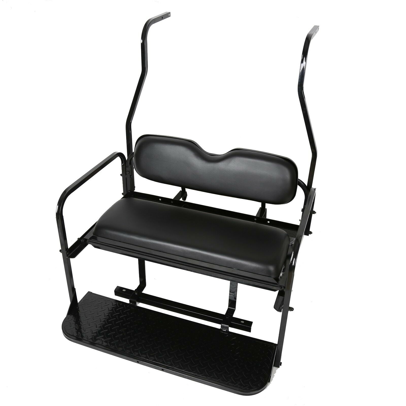 Folding Rear Flip Back Seat Kit For 20002013 Club Car Golf Cart DS Black