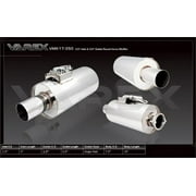 XForce VMK17-350 Varex Universal 7.5" Diameter Round Muffler, 16" Body Length, 3.5" Flanged Inlet, 3.5" Single Wall Tip