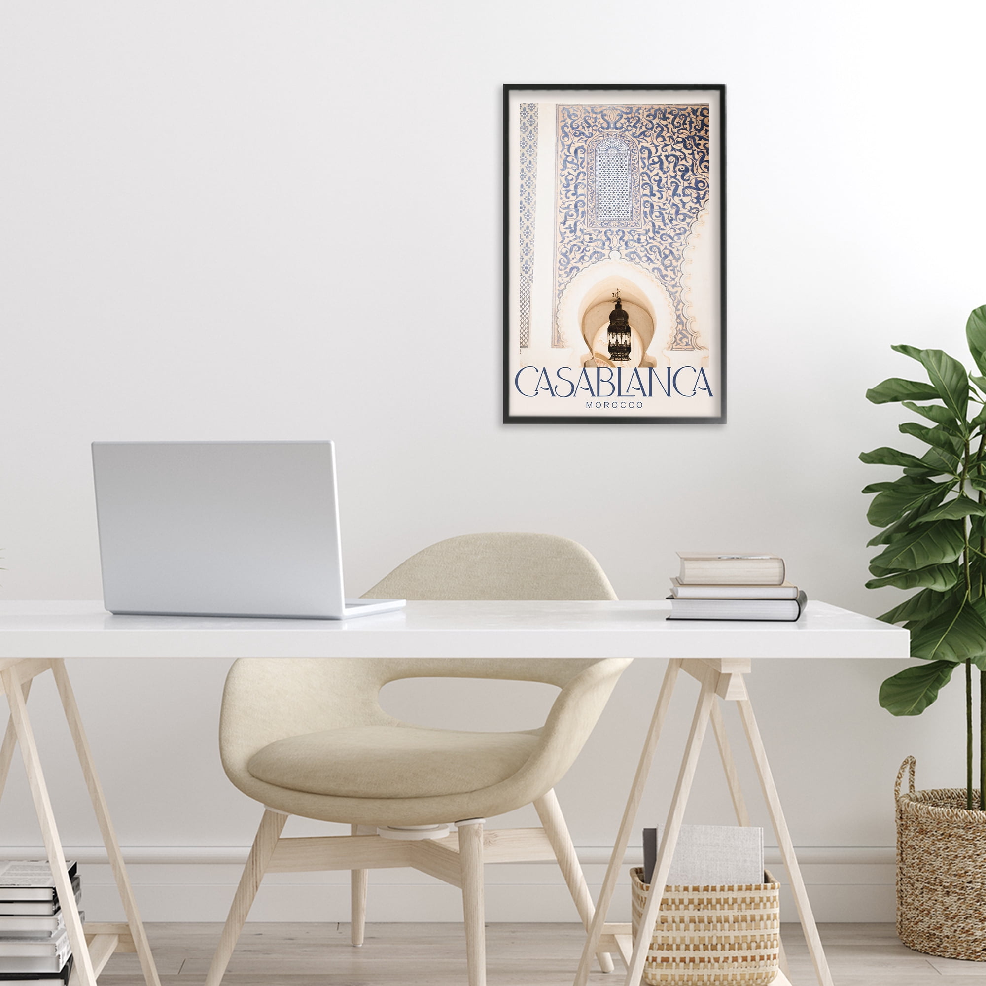 Stupell Industries Ornate Casablanca Architecture Black Framed Giclee Art, design by Emily Navas