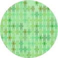 thumbnail image 1 of Ahgly Company Indoor Round Patterned Dragon Green Area Rugs, 8' Round, 1 of 6
