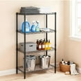 thumbnail image 4 of TAIMASI 4-Shelf Adjustable Heavy Duty Steel Wire Rack Storage Shelving Organizer for Kitchen, Garage, 23.62" L x 13.77" W x 47.24" H, Black, 4 of 8