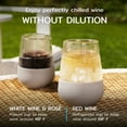 thumbnail image 4 of Host Wine Freeze Cooling Cups, Insulated Wine Glasses, 8.5oz Set of 2, Gray, 4 of 10