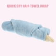 thumbnail image 6 of Unique Bargains Teenager Hair Drying Towel Dry Cap Towel Cap Quick Drying Lightweight Strong Absorbent Blue Beige, 6 of 8