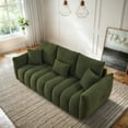 thumbnail image 5 of Ouyessir 81" Teddy Cloud Sofa Couch, Cozy Modern 3 Seater Couch with 3 Pillows, Oversized Loveseat for Living Room Apartment Office, 5 of 7